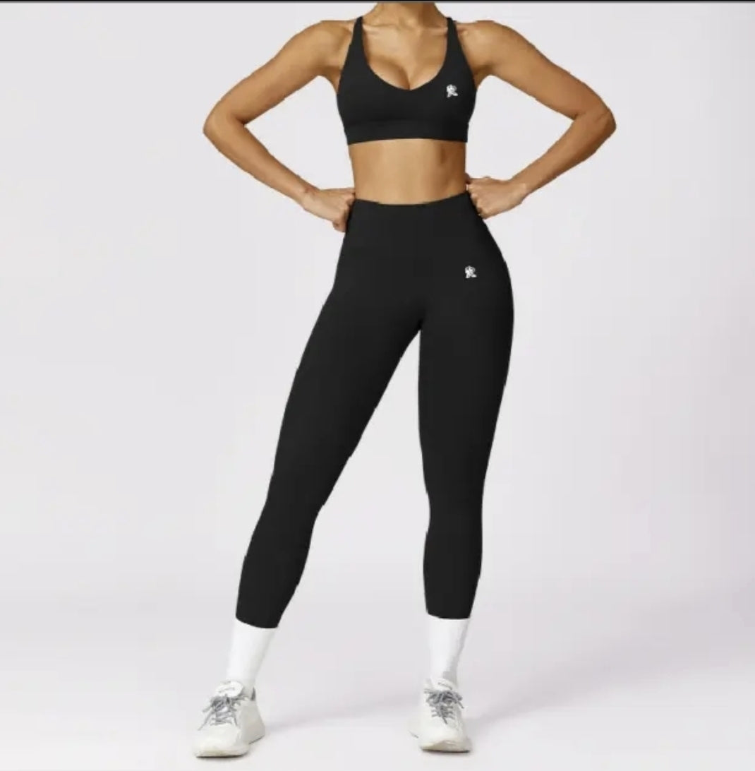 Women's fitness set bra (pink, green, orange, coffee & black)