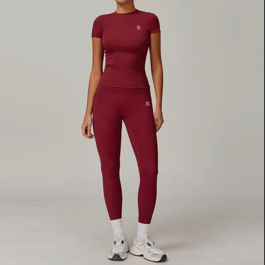 Women's fitness set (Burgundy)