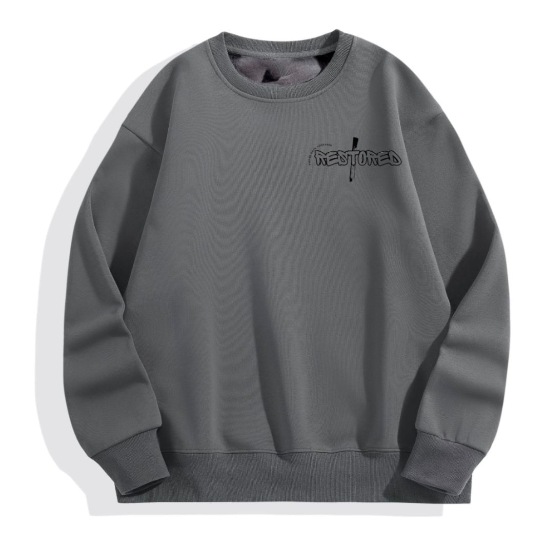 Grey small Restored (black) Jumper