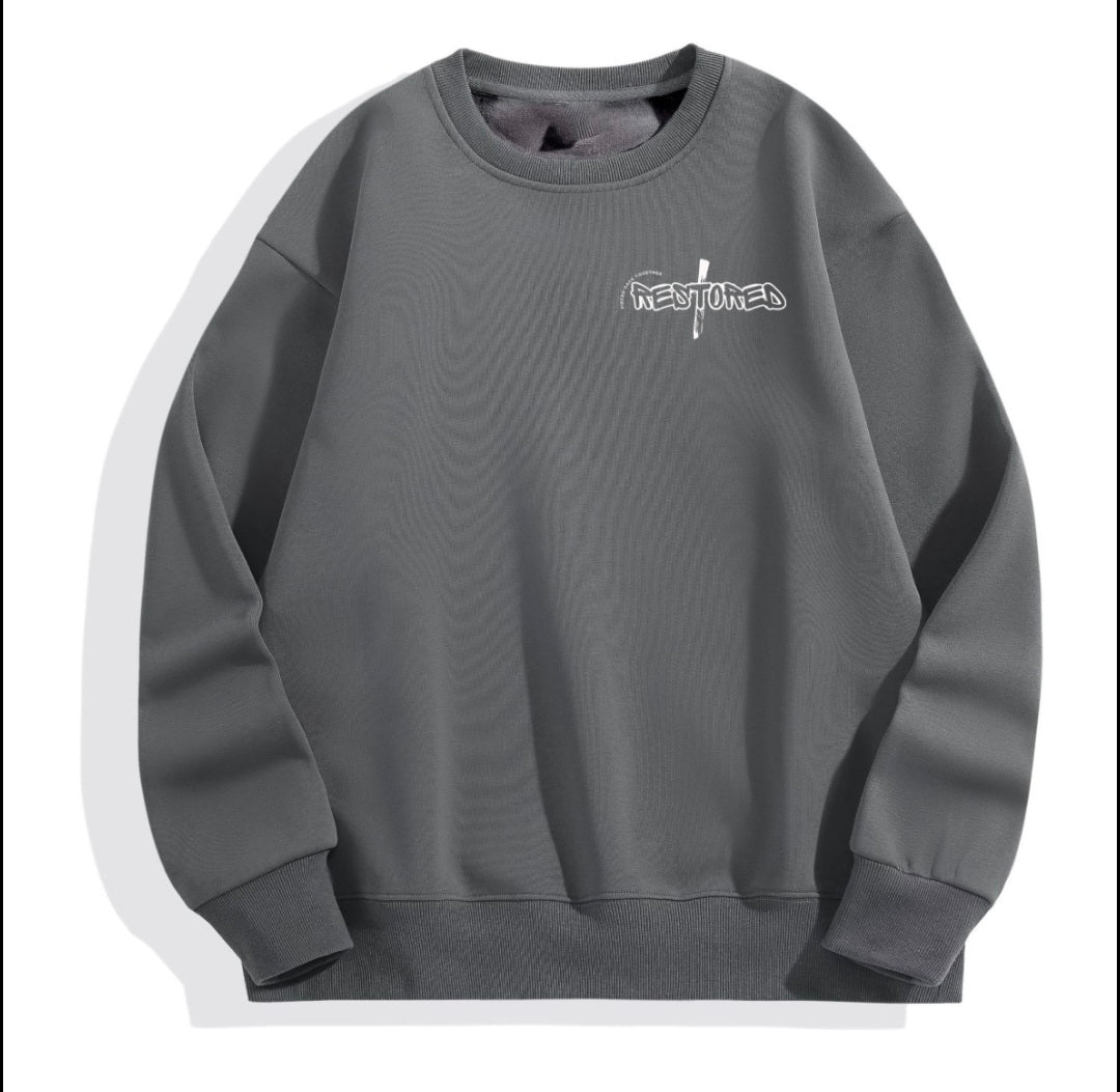 Grey small Restored (white) Jumper